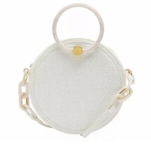 Ted Baker Agnetic Woven Circle Crossbody Bag White & Gold Excellent condition!